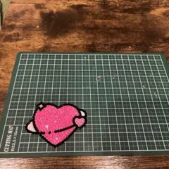 うちわ　デコパーツ　デコストーン　デコうちわ　ピンクハート