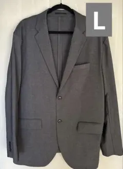 【美品】ユニクロ 感動ジャケット　ダークグレー　ウールライク