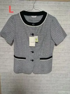 新品✨SELERY リボン付き事務服 9号 半袖 オーバーブラウス - メルカリ