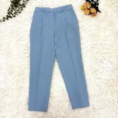 プラステ PLST テーパードパンツ 水色 センタープレス アンクル【M】通勤