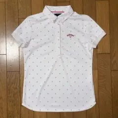 キャロウェイ 総柄　半袖ゴルフシャツ Sレディースゴルフウェア　半袖ポロシャツ