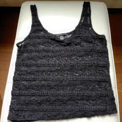 FOREVER 21 レース タンクトップ ブラック Sのサムネイル