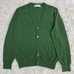 MOONCASTLE カーディガン Vネック Sサイズ グリーン コットン