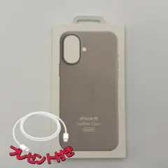 新品-純正互換品-iPhone16　レザーケース　グレー
