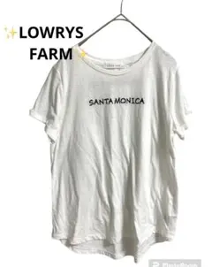 値下❣️ローリーズファーム✨️半袖Tシャツ　 英字ロゴ 大人カジュアル ゆるだぼ　M