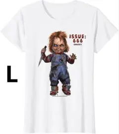 【未使用】チャイルドプレイ チャッキー Tシャツ レディース L 白