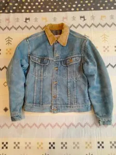 ビンテージ70年代リーストームライダー裏地ブランケット付きデニムJKT青38