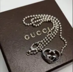 新品 GUCCI グッチ ネックレス クローバー ハート パール GGロゴ925