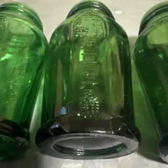 昭和レトロ　金川式活桒育器　エンボス瓶　アンティーク　一輪挿し