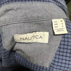 NAUTICA チェック柄 長袖シャツ M