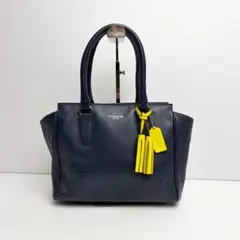 コーチ 1283 ハンドバッグ パンチング加工 タッセル ネイビー 22388 