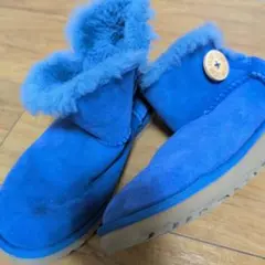 UGG ベイリーボタン　アグ　ブルー　ムートンブーツ