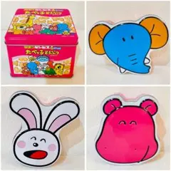 【美品】たべっ子どうぶつ ギンビス　空き缶 4種セット　ぞう　うさぎ　かばのサムネイル