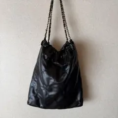 SHEIN ブラックキルティングトートバッグ