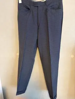 フランス製BEAMS ネイビーチェックスラックス/40