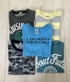 西松屋等　130サイズ　Tシャツ　５枚セットのサムネイル