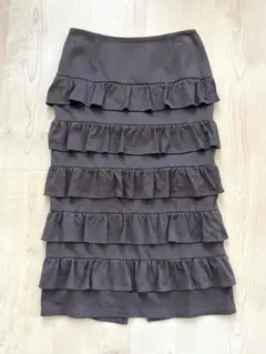 ボーダーズアットバルコニー　スムースフリルスカート 38