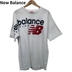 ニューバランス　New Balance ロゴ Tシャツ ホワイト　メンズ　L 白