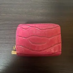 ピンク クロコダイル風 コインケース
