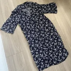 GU 花柄 ロングカーディガン S