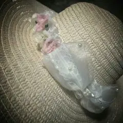 花冠風レースリボン付きお花飾り♪ラプンツェル