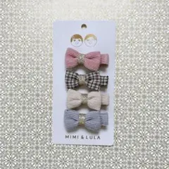 MIMI&LULA ♡ ヘアアクセサリー ヘアピン コーデュロイ チェック