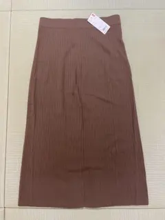 【未使用、タグ付き】UNIQLO ブラウン タイトスカート スリット入り
