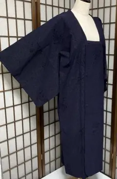 専用C7正絹　冬用　ビロード　輪奈コートロング　ショール付　美品　着物