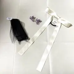 リボンヘアアクセ