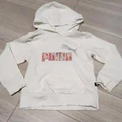 PUMA ホワイト フード付きパーカー
