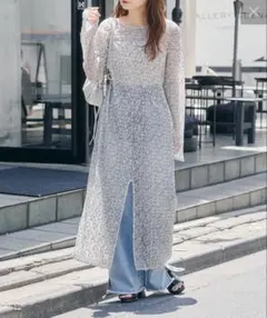 Kastane レースフラワー長袖ワンピースのサムネイル