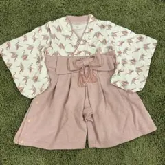MOCMOF 折り鶴柄 袴ロンパース 70cm おまけつき
