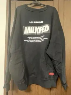MILKFED. ミルクフェド 裏起毛スウェット ブラック トレーナー