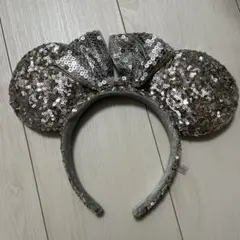ミニー型スパンコールカチューシャ シルバー