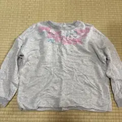 ニットプランナーkpリボン柄 グレー トレーナー 140cm