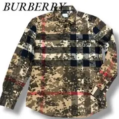 BURBERRY バーバリー カモフラ チェック柄 長袖 シャツ ネルシャツ
