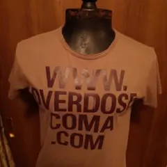 チョコレート色•プリントTシャツ WWW.OVERDOSE.COMA.COM