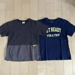 130 ブリーズ 西松屋 2点セット 半袖 Tシャツ グレー ネイビー 春 夏のサムネイル