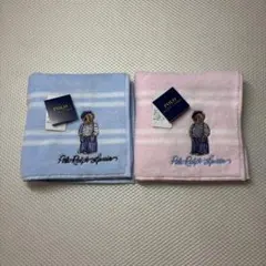 【未使用品】 ポロラルフローレン ポロベア ボーダー ハンドタオル 2枚セット②