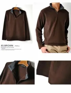 マイクロフリース ハーフ ZIP カットソー