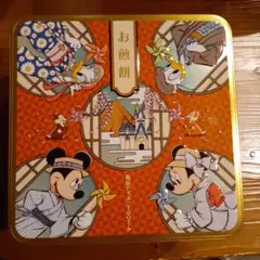 東京ディズニーリゾート　お煎餅缶　お菓子缶のみ20×20×高さ10cm