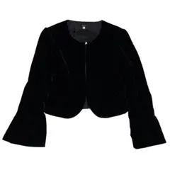 MAGGY エムズグレイシー ベルベット ノーカラージャケット ショート丈のサムネイル
