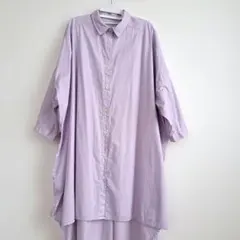 本日限定セール！Samansa Mos2 blue シャツワンピース ラベンダー