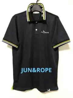 美品✨JUN&ROPE ポロシャツ ブラック 半袖 ゴルフウェアのサムネイル