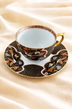 九谷焼 カップ＆ソーサー 1客 和柄 金彩