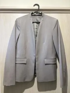 GU ノーカラージャケット グレー M