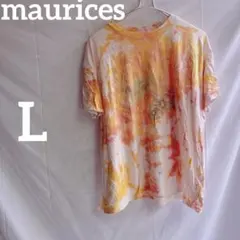 maurices タイダイ 半袖Tシャツ Lサイズ　フラワー柄　ひまわり黄色