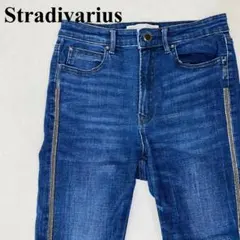Stradivarius デニムパンツ サイドライン UK10 1200-Bのサムネイル