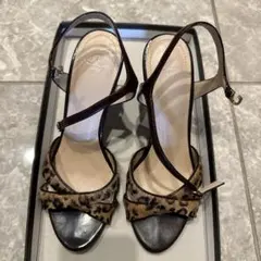 美品　ヒョウ柄サンダル