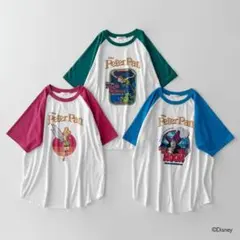 【Disney】ピーターパン/ティンカーベル/ラグランTシャツ 2枚セットのサムネイル